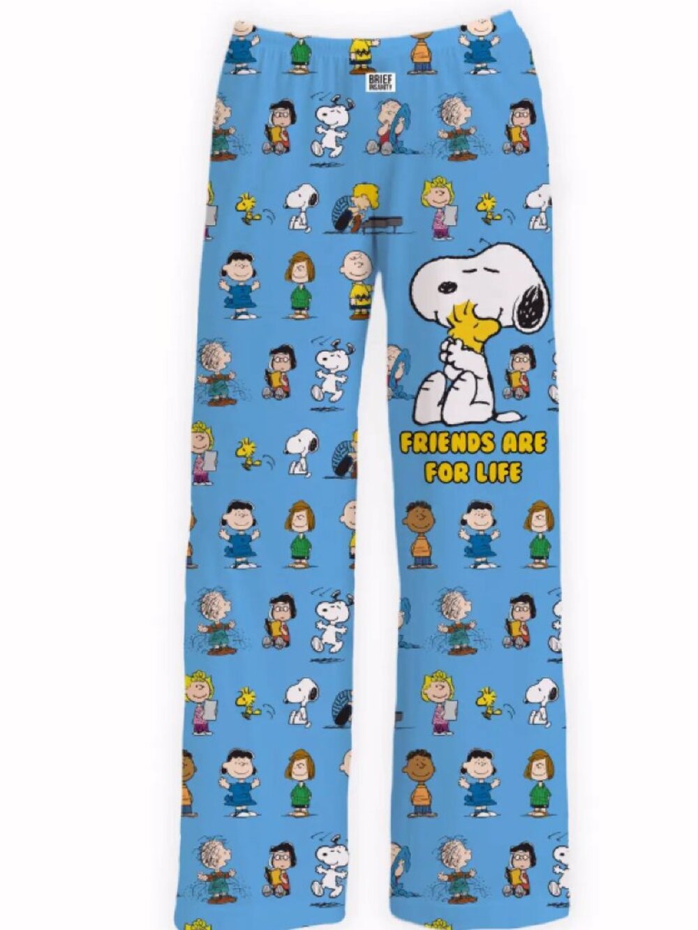 Brief Insanity Peanuts Snoopy Friends Are For Life Lounge Pants Pajamas NEW